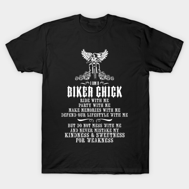 Biker Chick T-Shirt by veerkun